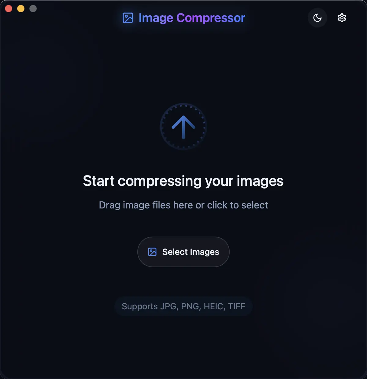 Komprixo main interface preview